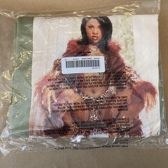 Supreme Lil Kim Tee Green Light Olive Medium T-Shirt - Picture 2 of 5